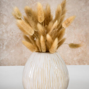 4.5in Tall Aged White Ceramic Vase