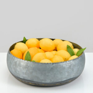 12in Wide Galvanized Iron Centerpiece Bowl