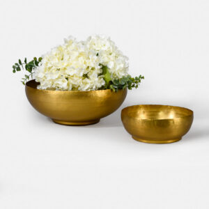 7.5in Wide Antique Raw Brass Bowl