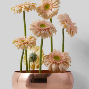 7in Wide Shallow Copper Plated Centerpiece Bowl