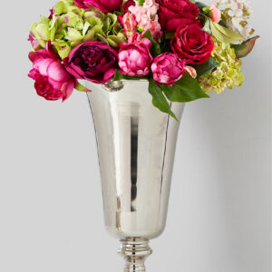 16in Tall Nickel Flower Vase